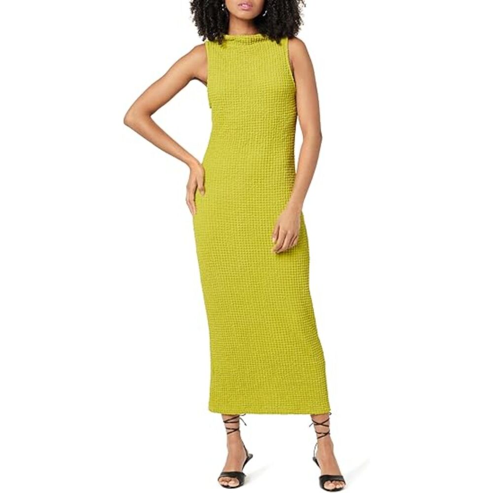 The Drop Lena High Neck Textured Midi Dress, 8M-146D002